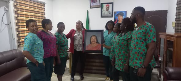 DR. UMEAKUEWULU RECEIVES HEALTH RECORDS DEPARTMENT ON COURTESY VISIT