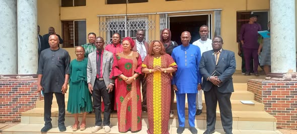 DR. UMEAKUEWULU SEEKS STRONGER UNIVERSITY–TEACHING HOSPITAL COLLABORATION DURING COURTESY VISIT